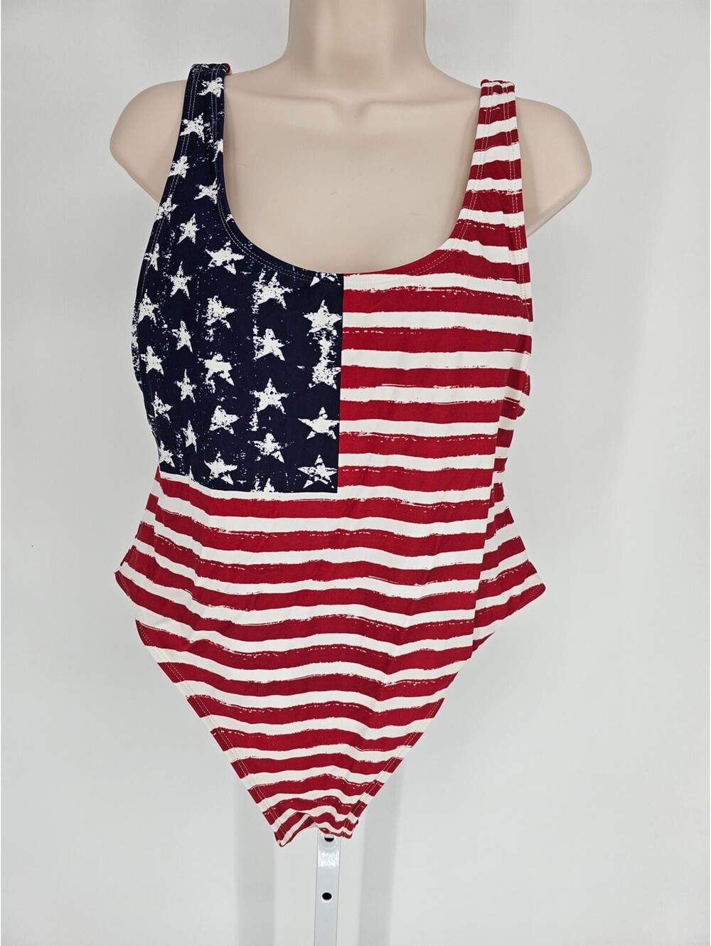 Xhilaration Womens Sz XL One Piece Swimsuit American Flag Patriotic
